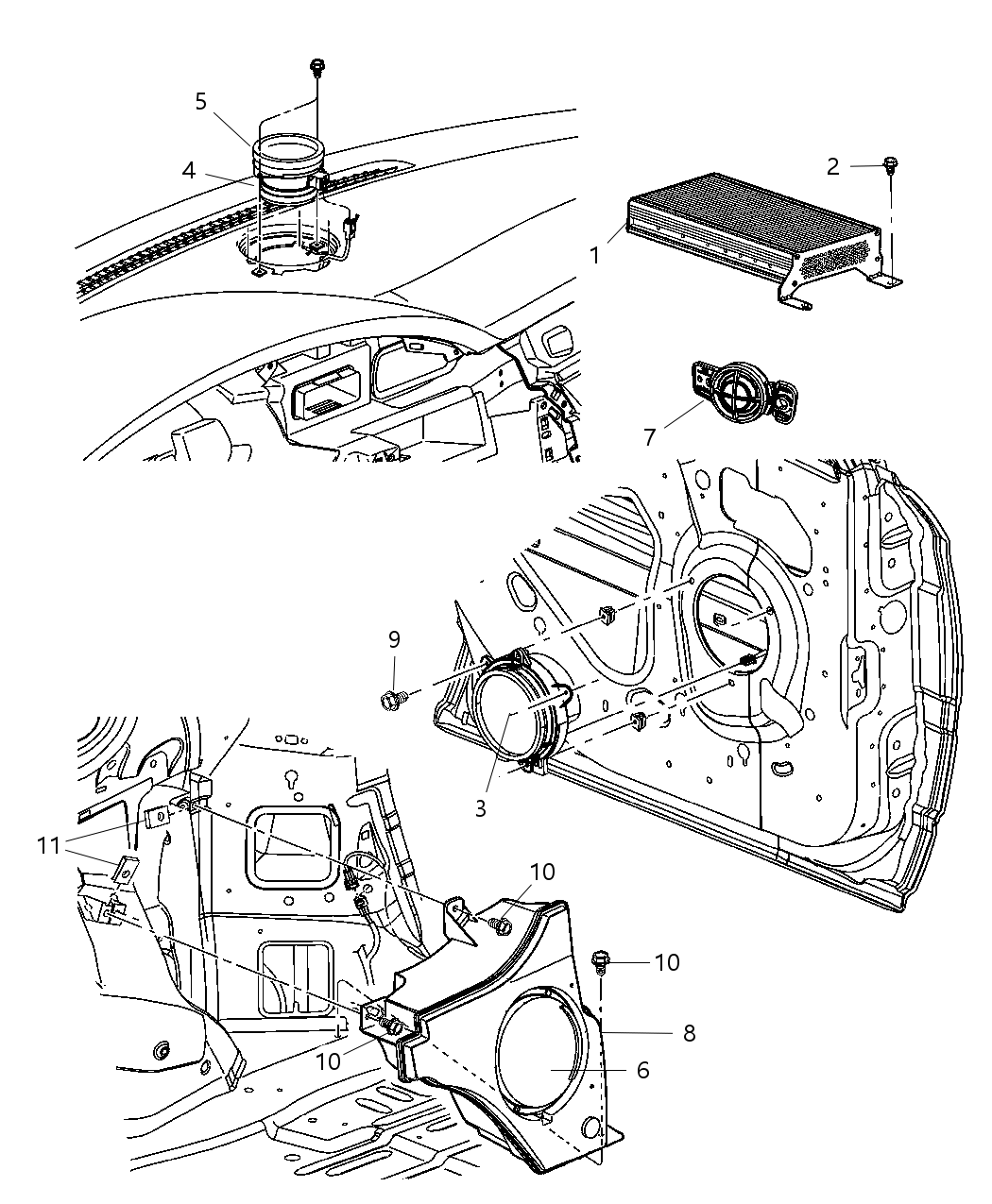 Mopar 1AA77ZJ3AA Grille-Speaker