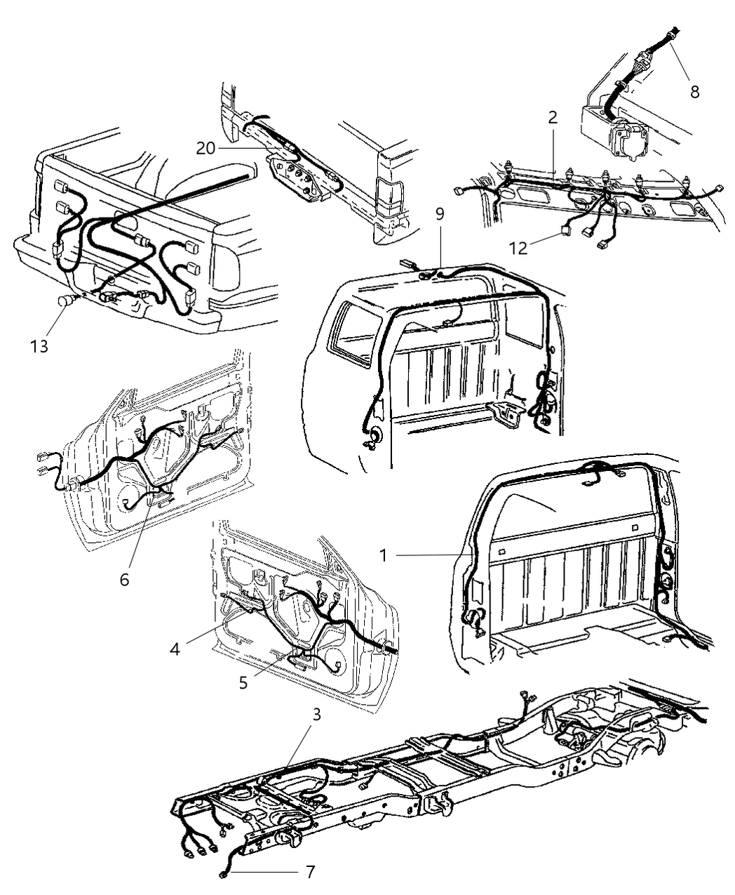 Mopar 56016895 Wiring-Fender Lamp