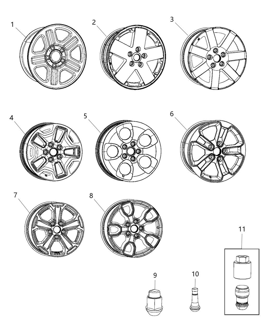 Mopar 6ED73LS1AA Aluminum Wheel