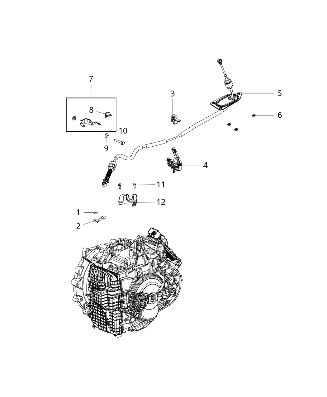 Mopar 4670684AA Transmission Gearshift Control Cable