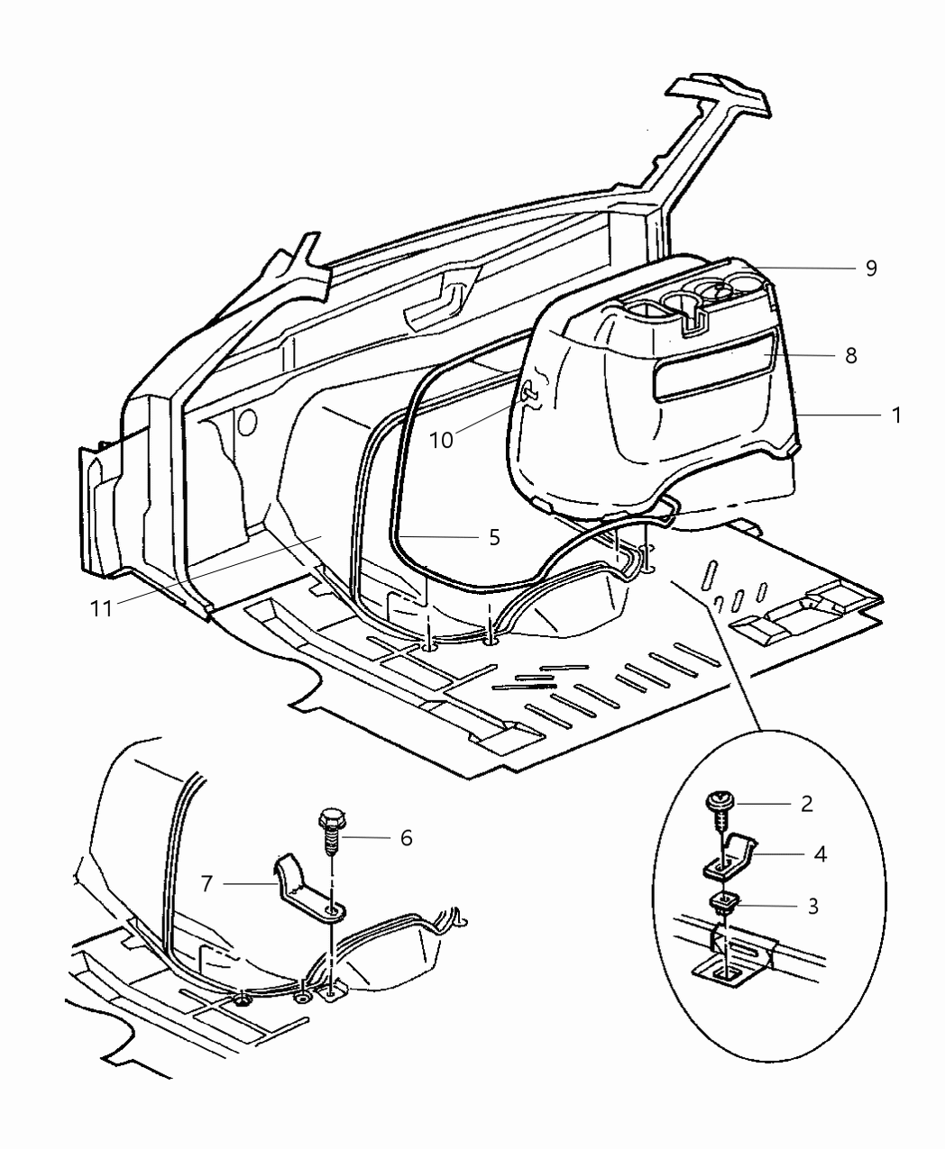 Mopar 4080464AB Bracket-Engine Housing Hold Down