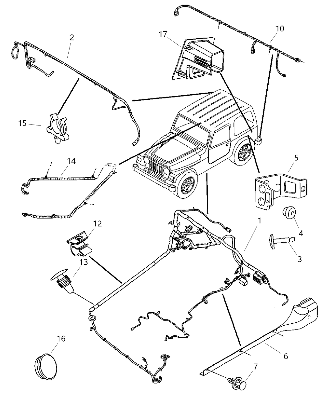 Mopar 82209182AB Wiring-Trailer Tow - 7 Way