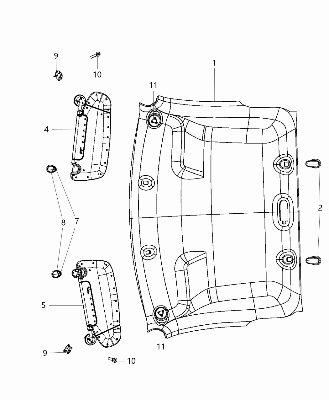 Mopar 5SX41BD1AE Headliner