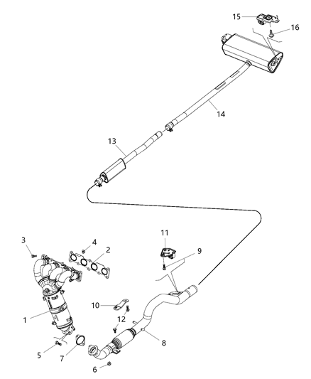 2020 Jeep Renegade Exhaust System Diagram 6