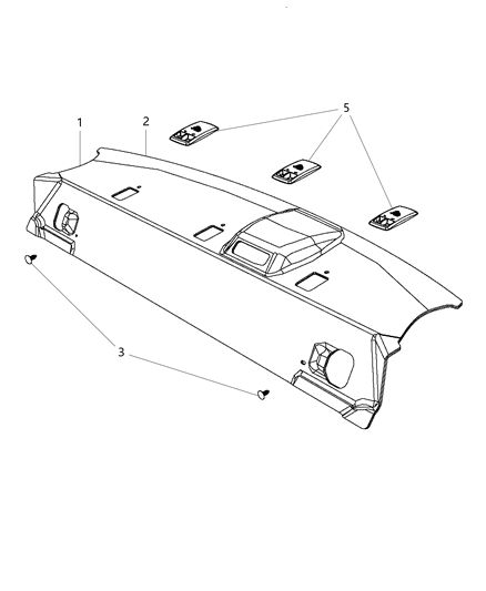 2015 Dodge Challenger Rear Shelf Panel Diagram