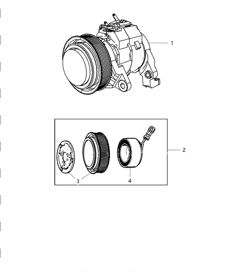 2004 Dodge Ram 2500 Clutch-A/C Compressor Diagram for 5016127AA