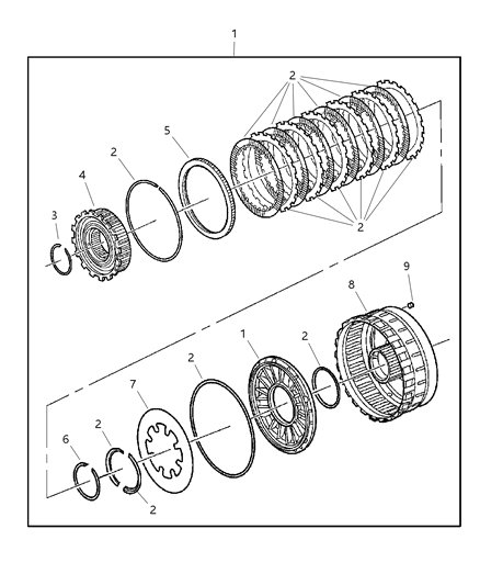 2002 Dodge Ram 1500 Low / Reverse Clutch Diagram