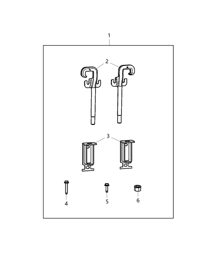 2016 Jeep Grand Cherokee Hook Kit - Tow Diagram