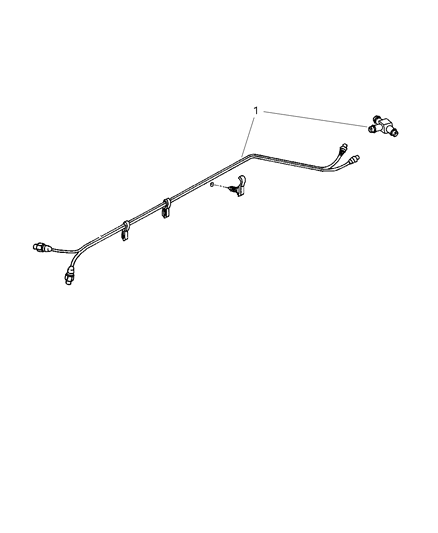 2003 Dodge Ram Van Fuel Lines, Rear Diagram 1