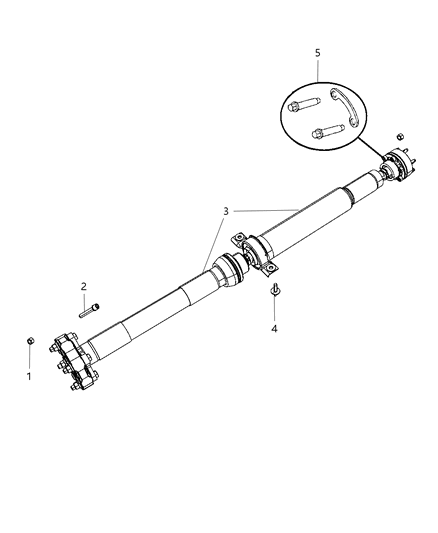 2011 Jeep Grand Cherokee Shaft - Drive Rear Diagram 3