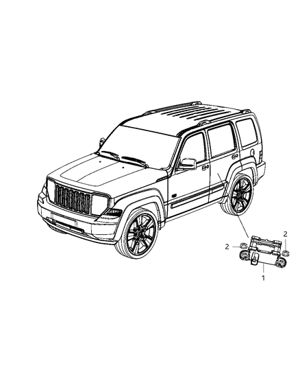 2012 Jeep Liberty Sensors - Steering & Suspension Diagram