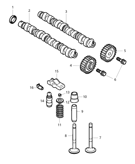 2017 Jeep Cherokee Camshafts & Valvetrain Diagram 2