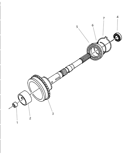 1998 Dodge Durango Output Shaft - Automatic Transmission Diagram 1