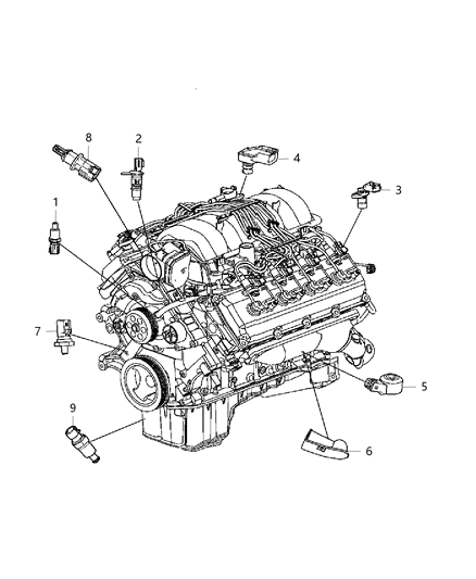 2012 Dodge Charger Sensors - Engine Diagram 2