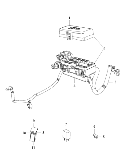 2015 Ram 2500 Auxiliary & Integral PDC Diagram