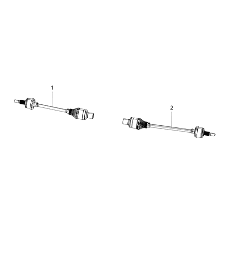2020 Chrysler Pacifica Axle Shafts, Rear Diagram