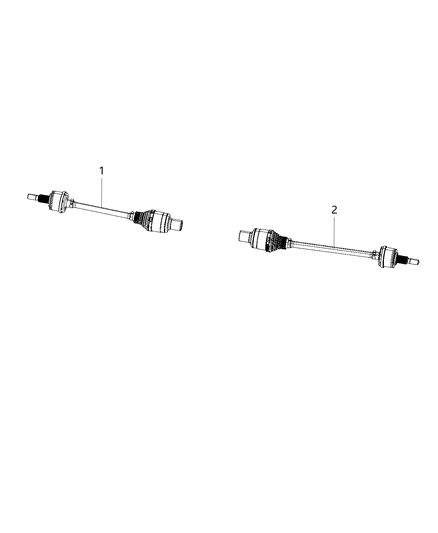 2020 Chrysler Pacifica Rr Lt-Axle Half Diagram for 68264544AA