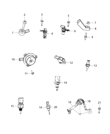 2021 Jeep Wrangler Sensors, Engine Diagram 4