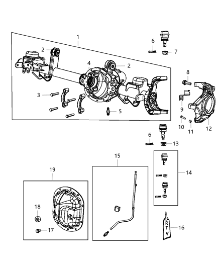 2018 Jeep Wrangler Housing-Axle Diagram for 68419881AA