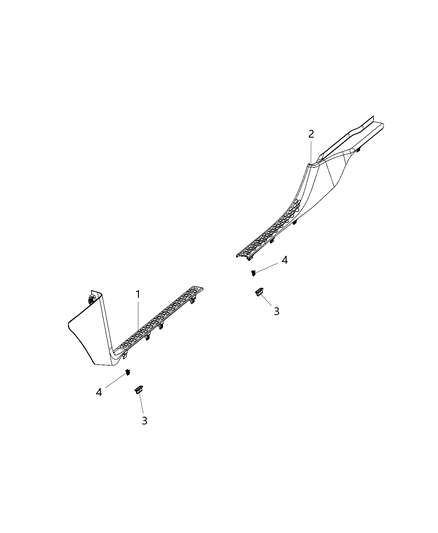 2019 Ram 2500 Panel-SCUFF Diagram for 1DX69TX7AD