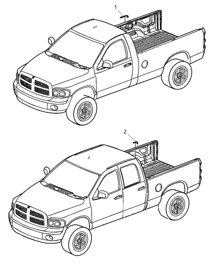 2009 Dodge Ram 3500 Exterior Ornamentation Diagram