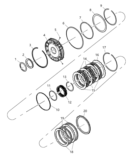 2006 Dodge Ram 3500 2 & 4 Clutch Retainer Diagram