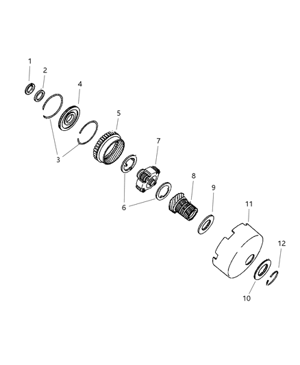 2000 Dodge Caravan Gears - Front Annulus & Sun Diagram