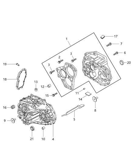 2014 Dodge Dart Bolt-HEXAGON FLANGE Head Diagram for 68119854AA