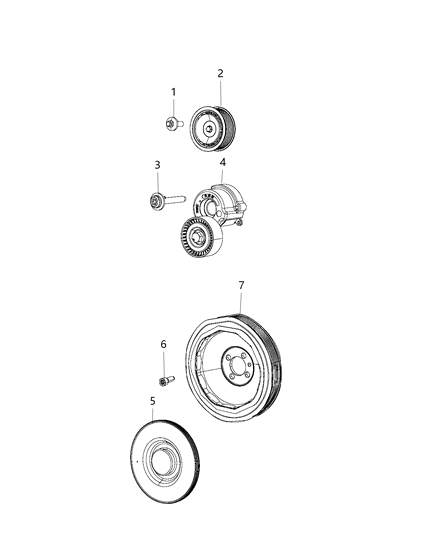 2017 Jeep Renegade Pulley & Related Parts Diagram 3
