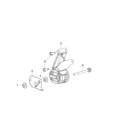 2016 Ram 1500 INSULATOR-Engine Mount Diagram for 68089042AC