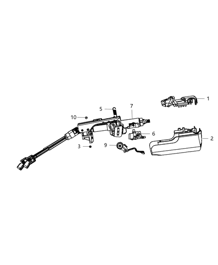 2010 Chrysler Sebring Steering Column Diagram