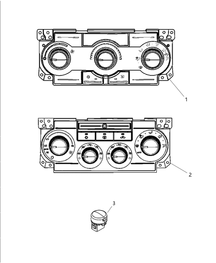 2008 Dodge Magnum A/C & Heater Controls Diagram