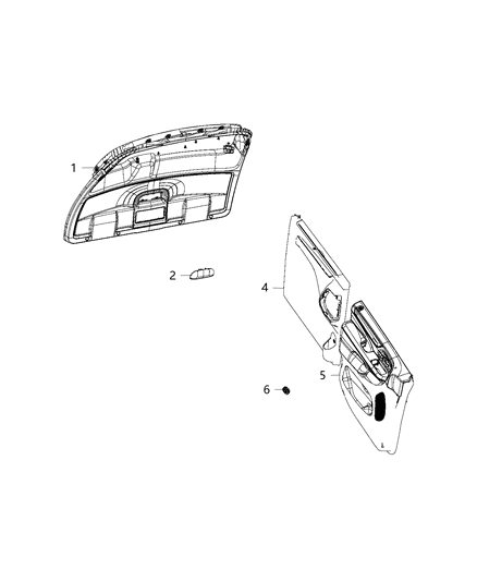 2017 Dodge Grand Caravan Lamp, Rear Flood & Front Door Diagram