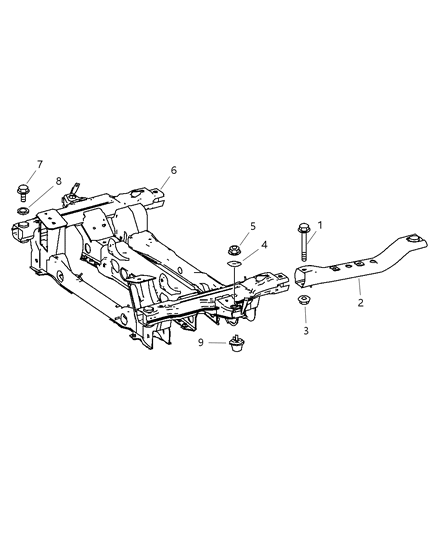 2008 Dodge Sprinter 2500 Cradle - Front Suspension Diagram