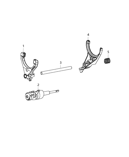 2016 Ram 2500 Shift Forks & Rails Diagram 1