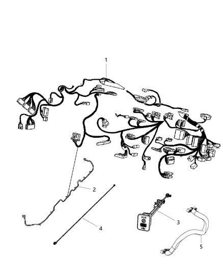 2011 Dodge Charger Wiring-Instrument Panel Diagram for 68084135AC