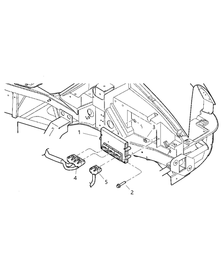 2004 Dodge Viper Powertrain Control Module Diagram for 5029700AB