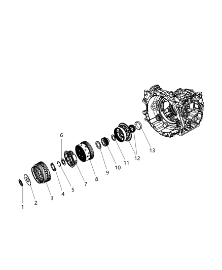 2009 Dodge Journey Front / Rear Planetary Diagram 2