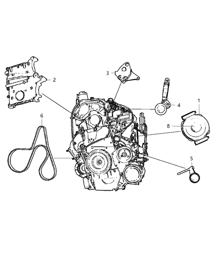 2003 Chrysler PT Cruiser ALTERNATR-Less PULLEY Diagram for RX080464AD