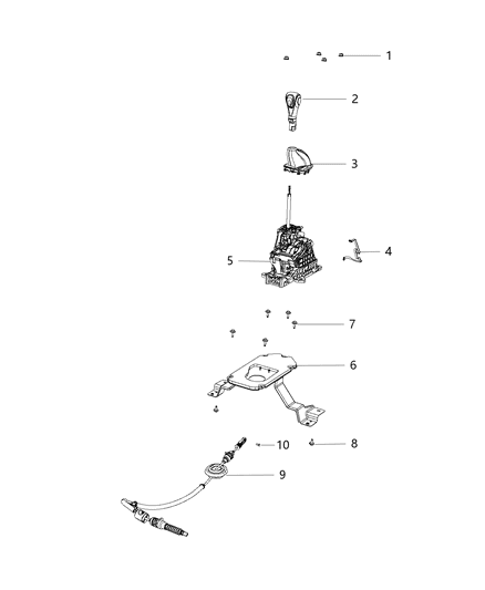 2013 Dodge Dart Gearshift Controls Diagram 1