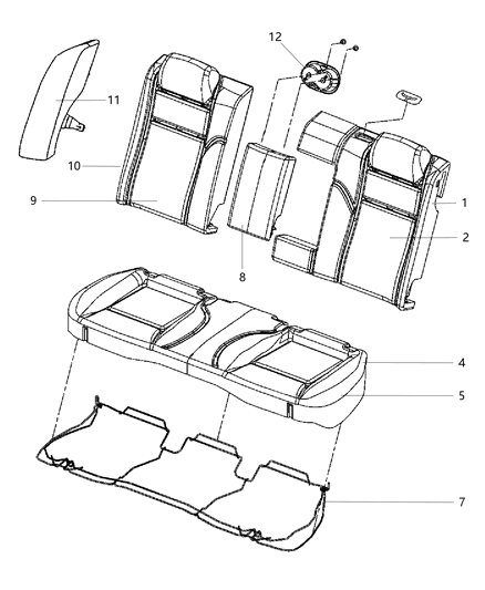 2014 Chrysler 300 BOLSTER-Seat Diagram for 1VT52MBBAA