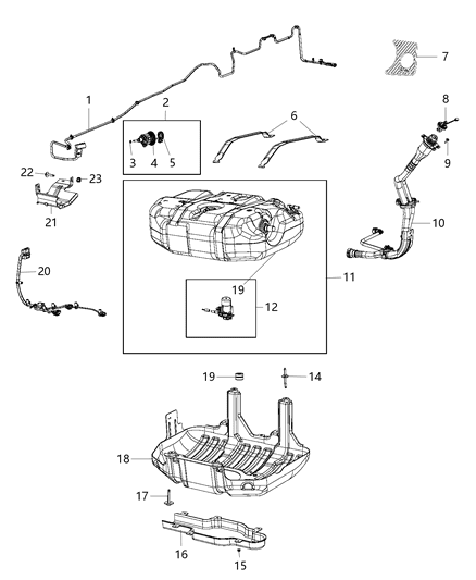 2019 Jeep Grand Cherokee Hose-Supply Tube Diagram for 68145551AI