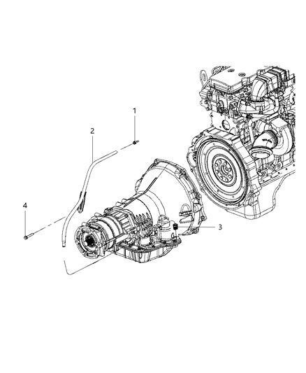 2009 Dodge Ram 3500 Oil Filler Tube & Related Parts Diagram 1