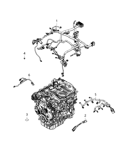 2021 Jeep Cherokee Engine Diagram for 68461209AA