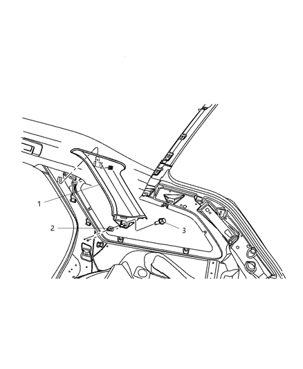 2008 Dodge Magnum C Pillar Diagram for UM36DW1AC