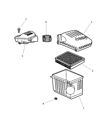 1999 Jeep Grand Cherokee Air Cleaner Diagram 2