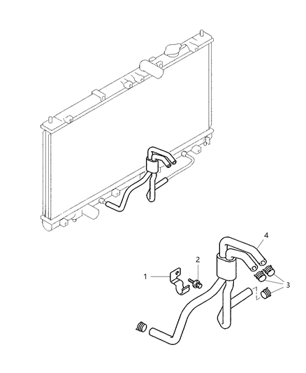 2005 Dodge Stratus Transmission Oil Cooler & Lines Diagram