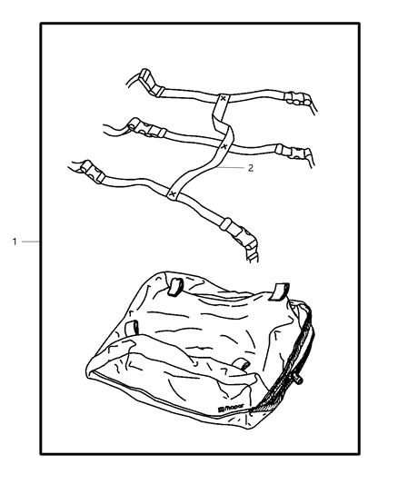 2011 Jeep Grand Cherokee Carrier Kit - Luggage Soft Diagram