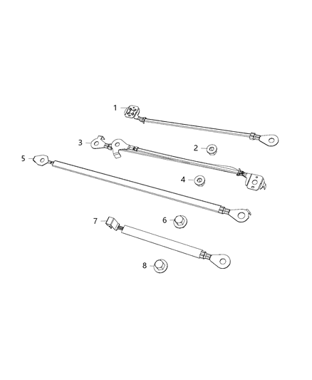 2020 Chrysler Pacifica Straps, Ground Diagram 1