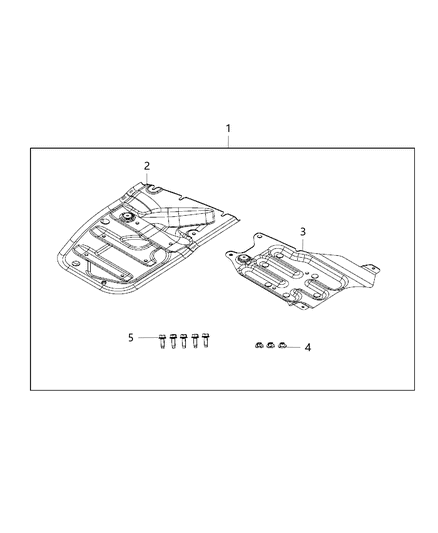 2015 Jeep Grand Cherokee Plate Kit, Skid Diagram 3